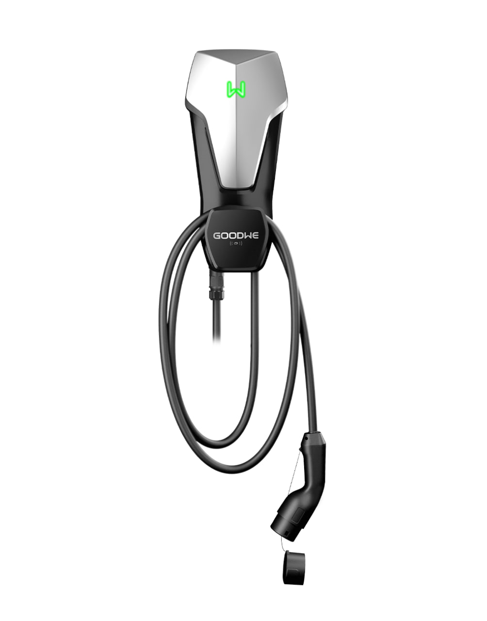 GoodWe HCA home EV charger mounted on a wall