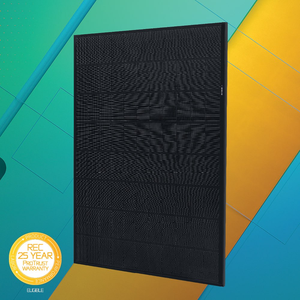 REC solar panel product and warranty artwork